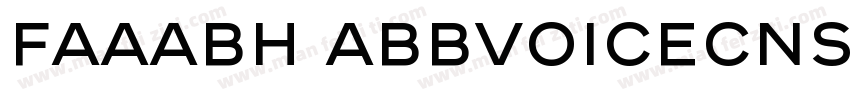 FAAABH ABBvoiceCNSG Regular字体转换